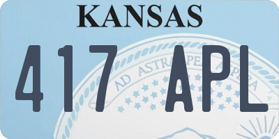 KS license plate 417APL