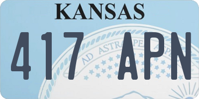 KS license plate 417APN