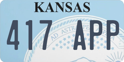 KS license plate 417APP