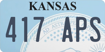 KS license plate 417APS