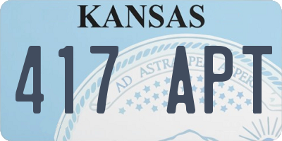 KS license plate 417APT