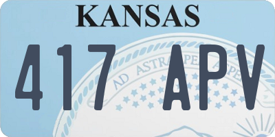 KS license plate 417APV