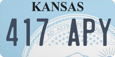KS license plate 417APY
