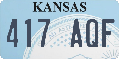 KS license plate 417AQF