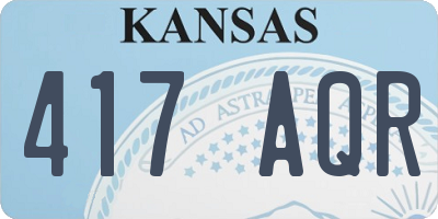 KS license plate 417AQR