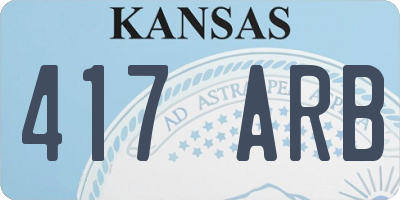 KS license plate 417ARB