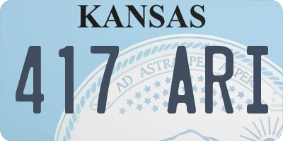 KS license plate 417ARI
