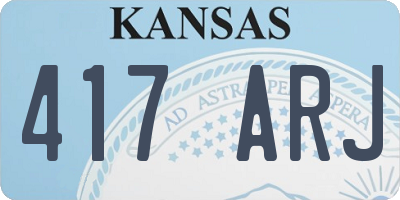 KS license plate 417ARJ