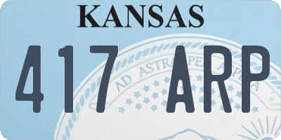 KS license plate 417ARP