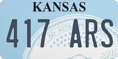 KS license plate 417ARS