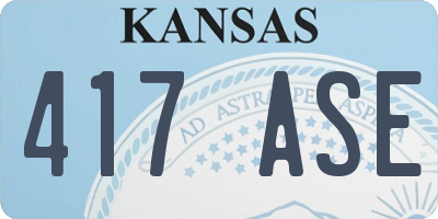 KS license plate 417ASE