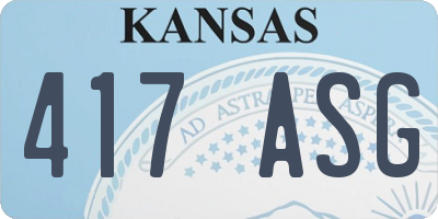 KS license plate 417ASG