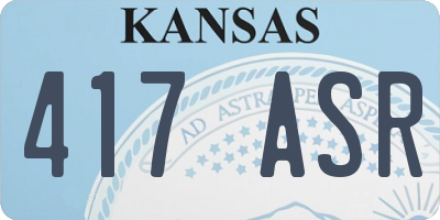 KS license plate 417ASR