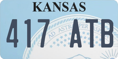 KS license plate 417ATB