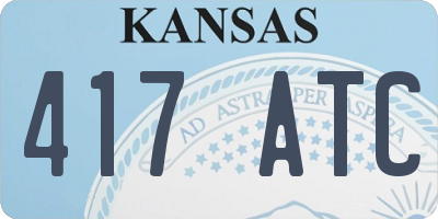 KS license plate 417ATC