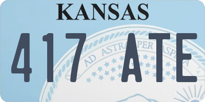 KS license plate 417ATE