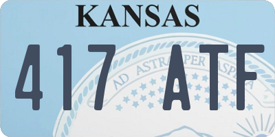 KS license plate 417ATF
