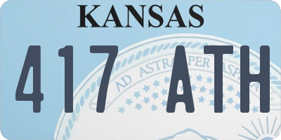 KS license plate 417ATH