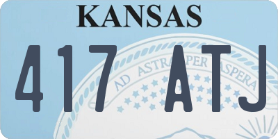 KS license plate 417ATJ