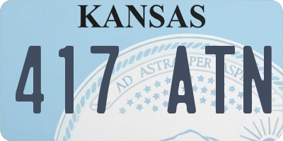 KS license plate 417ATN