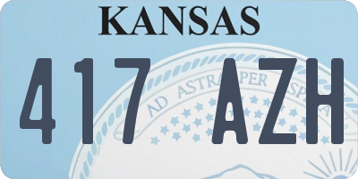 KS license plate 417AZH