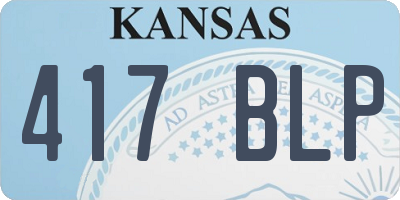 KS license plate 417BLP