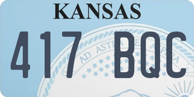 KS license plate 417BQC