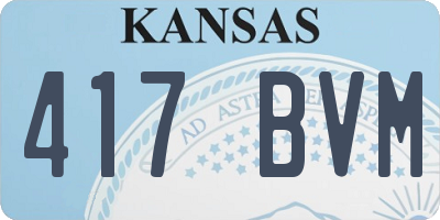KS license plate 417BVM
