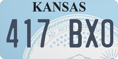 KS license plate 417BXO