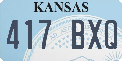 KS license plate 417BXQ