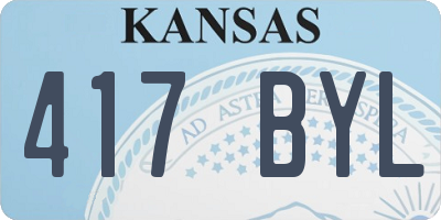 KS license plate 417BYL