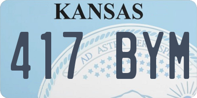 KS license plate 417BYM
