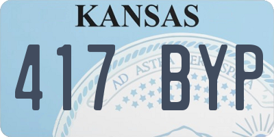 KS license plate 417BYP