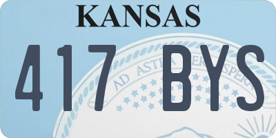 KS license plate 417BYS