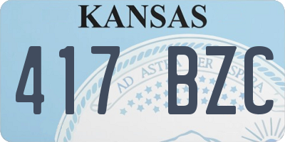 KS license plate 417BZC