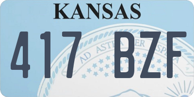 KS license plate 417BZF