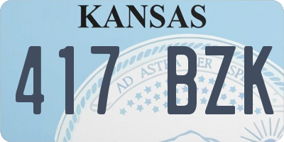 KS license plate 417BZK
