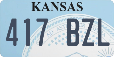 KS license plate 417BZL