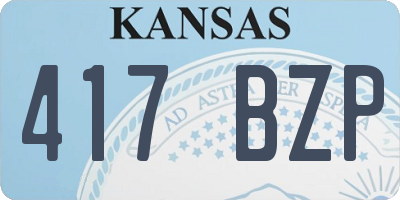 KS license plate 417BZP