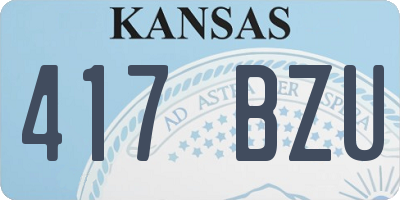 KS license plate 417BZU