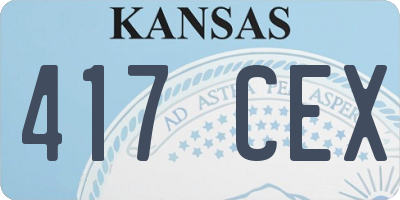KS license plate 417CEX