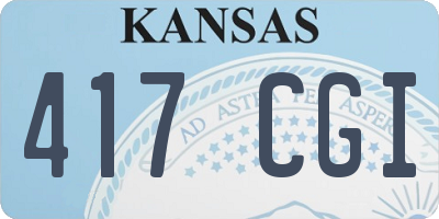 KS license plate 417CGI