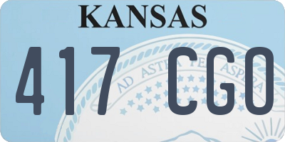 KS license plate 417CGO