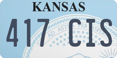KS license plate 417CIS