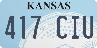 KS license plate 417CIU