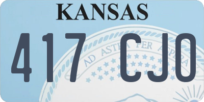 KS license plate 417CJO