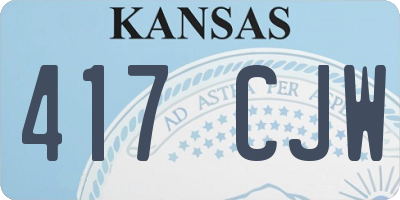 KS license plate 417CJW