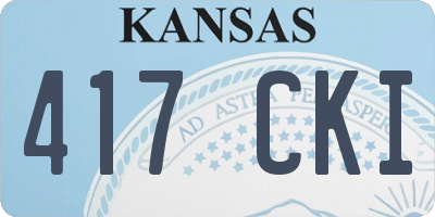 KS license plate 417CKI