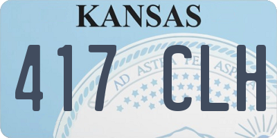 KS license plate 417CLH