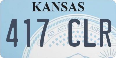 KS license plate 417CLR